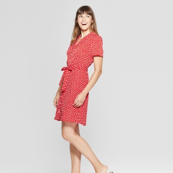 A New Day Dresses A New Day Small Red Polka Dot Dress Poshmark